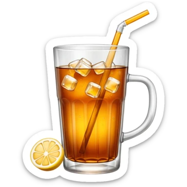 ice tea in glass sticker