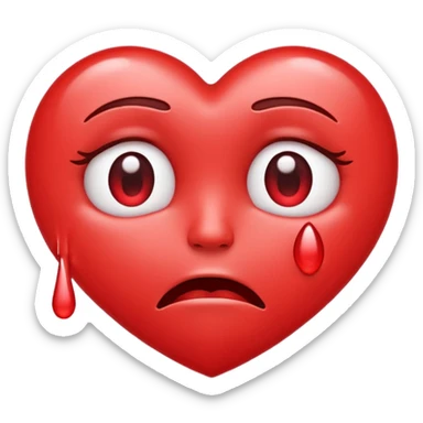 heart eyes emoji but crying  sticker