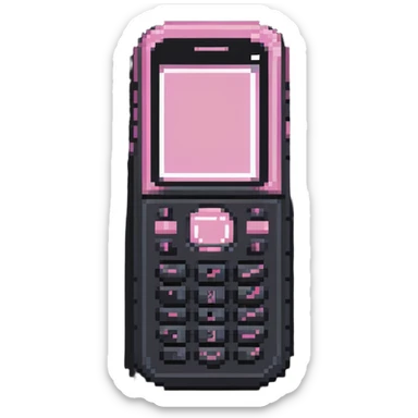 pink gothic flip phone sticker