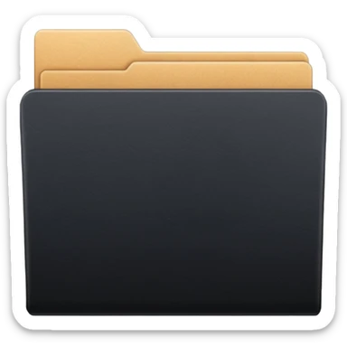 a single closed black top tab file folder sticker