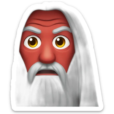 gandalf with an angry red face sticker