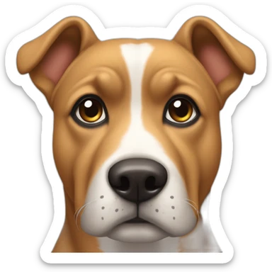 chien avec les sourcils froncés  sticker