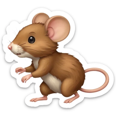 field mouse running sticker