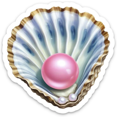 oyster with pink pearl sticker
