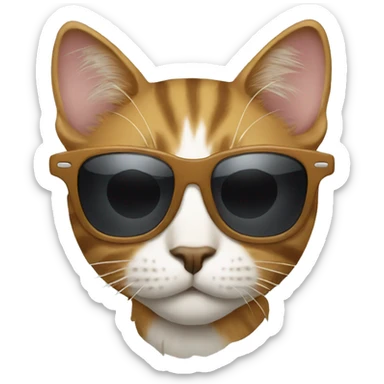 Cat with sunglasses sticker