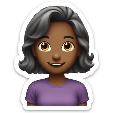 A girl having fun sticker