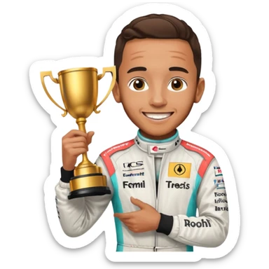 make me a emoji of lewis hamilton of his 7th win iconic pic sticker
