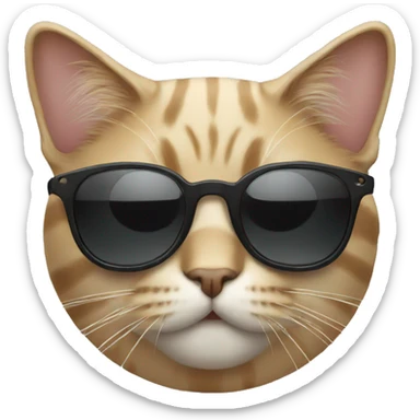 Cat with sunglasses sticker
