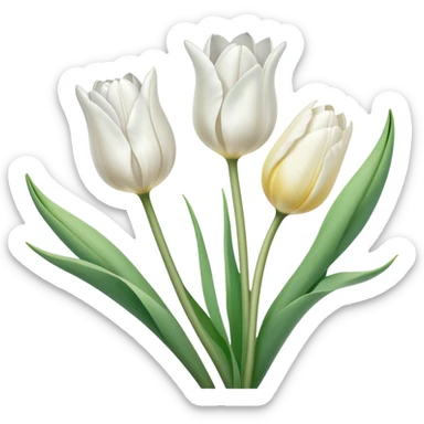 Pfingstrosen und weiße Tulpen sticker