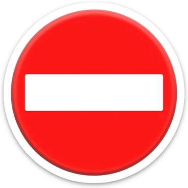 No Entry Sign sticker