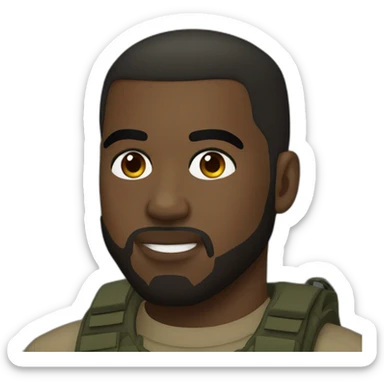 Kanye west as a call of duty character sticker
