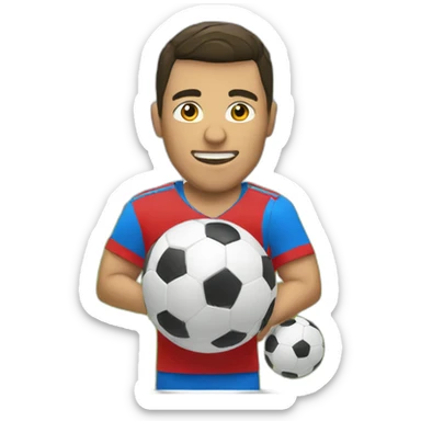 portero de futbol parando pelota sticker