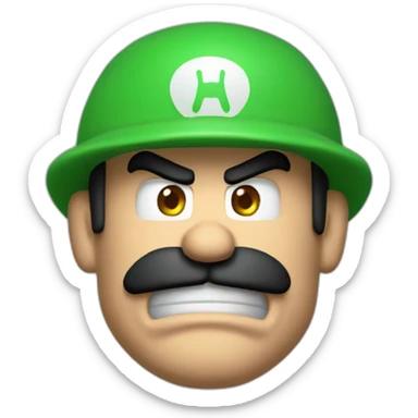 Luigi angry doomguy sticker