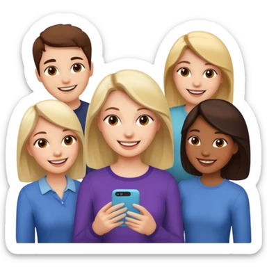 make a beautiful women who has lots of Freund's and very talkative sticker