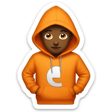 Orange hoodie  sticker