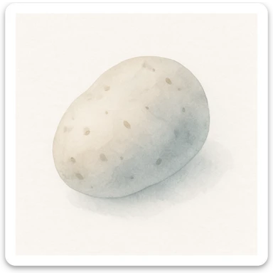 watercolor painting of potato with soft colors sticker