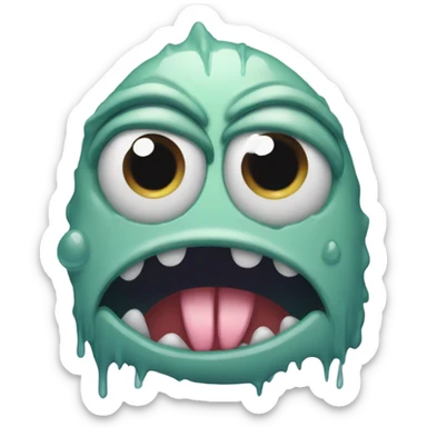 a one eye monster crying with one tear sticker