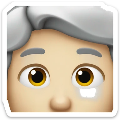 A person who have a black strip on eyes with White hairs sticker