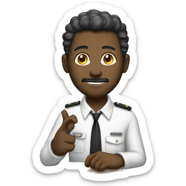 Um homem negro segurando uma placa escrito: Agora è kennyo! sticker