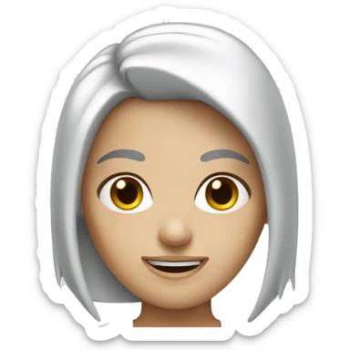 Pretty white female devil sticker