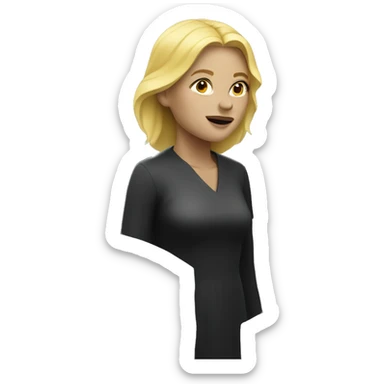 blonde woman rising from grave  sticker