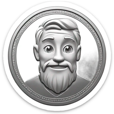 Cartoon coin that says the word Logan sticker