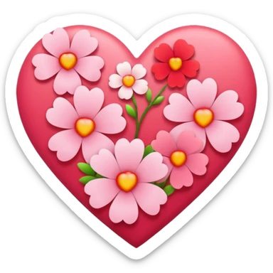 Heart of the spring colors sticker