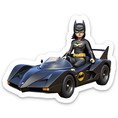 scale racing sexy fitted Batgirl’s masculine midnight-colored tight outfit 1970’s tv style dark knight stealthy accurate sporty safe plush deluxe off-road pursuit drifting F1 car lexus (black hair,reclining and relaxed torso and shoulders back against seat) rally sticker