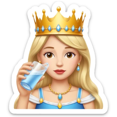 Drinking water queen sticker