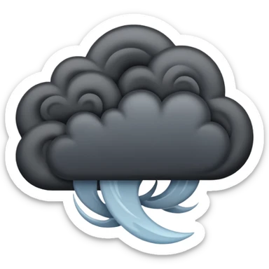 sky full of dark clouds with windy background  sticker