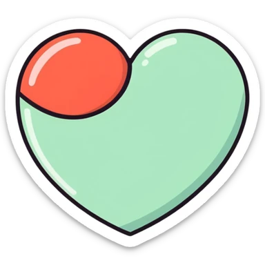Heart beige sticker
