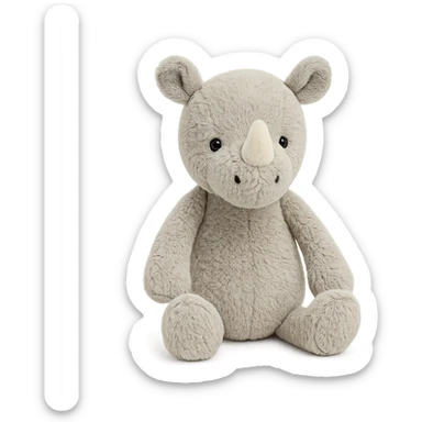 baby rhino jellycat stuffed plush sticker