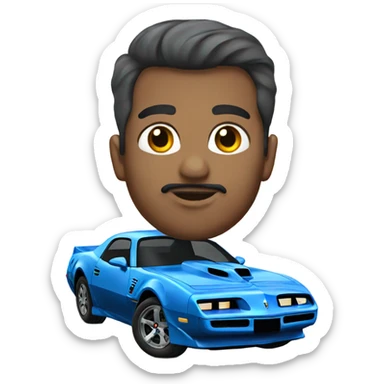 Blue trans am sticker