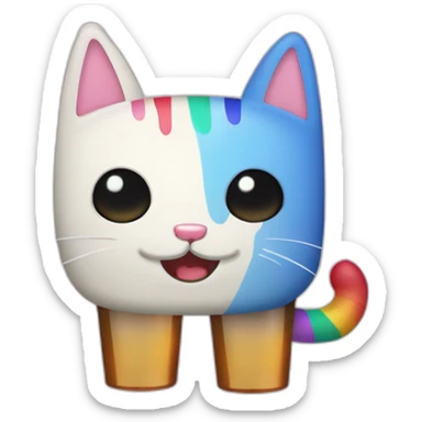 Nyan cat qui tien une bière sticker