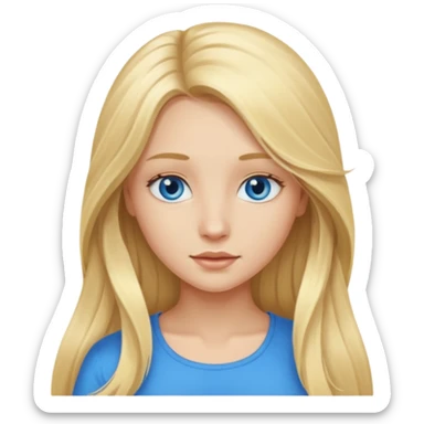 Long hair blonde girl sticker
