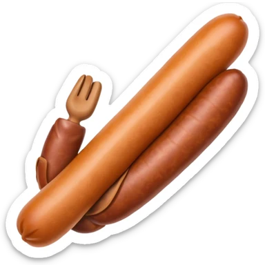 Waving hand with sausage sticker