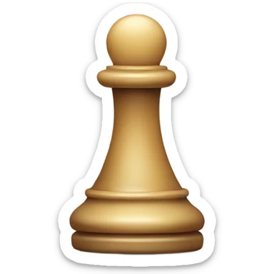 a chess pawn with a brain sticker