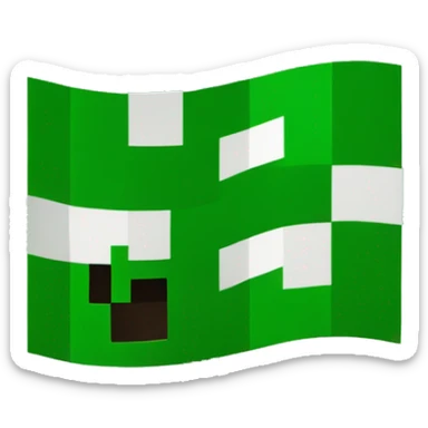 make a flag emoji with the minecraft grass block sticker
