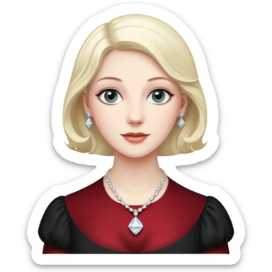 a young lady from the regency era called Frances, named the diamond of the season sticker