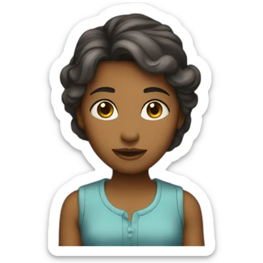 Chat fille voilée sticker