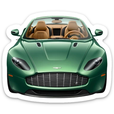 green aston martin doors open sticker