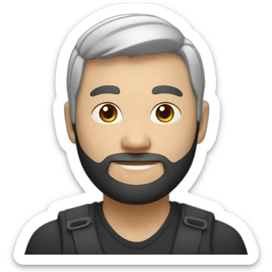 Un homme chinois de couleur de peau noir sticker