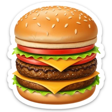 emoji for food like burger sticker