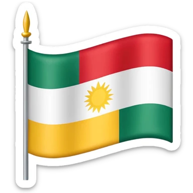 Create a Kurdistan flag  sticker