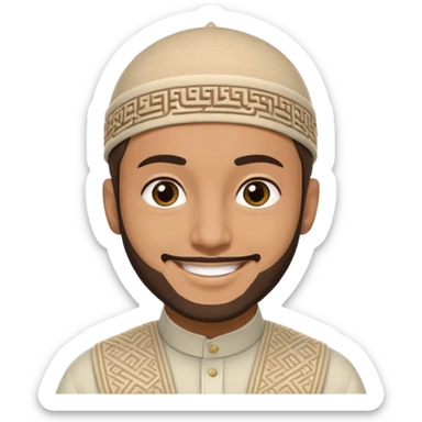 a muslim man sticker
