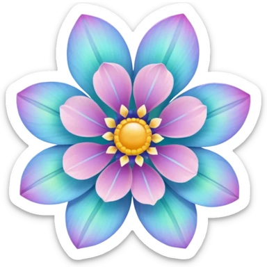 Space-Petalled Flower,  sticker