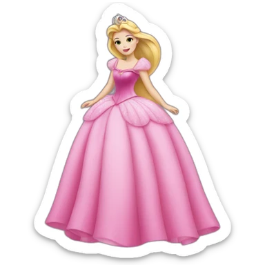 Disney sleeping beauty pink dress sticker