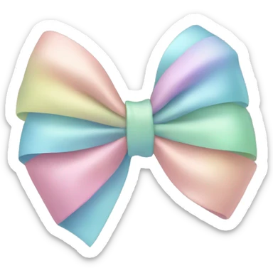 pastel coloured bow sticker