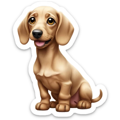 marble dachshund puppy sticker