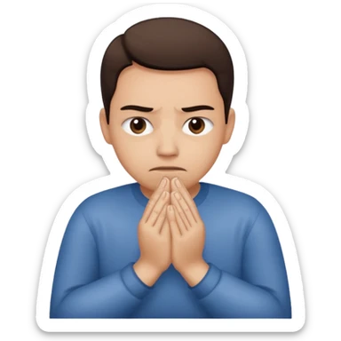 Une personne qui se frotte les mains avec un regard suspect  sticker